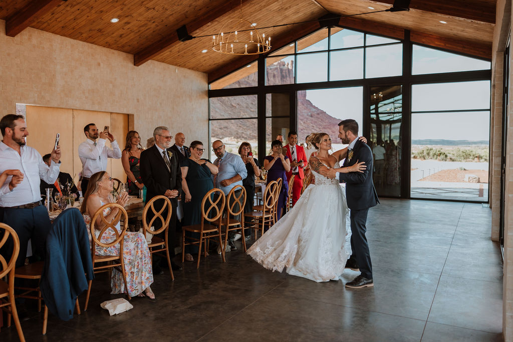 couple dances at The Red Earth Venue wedding