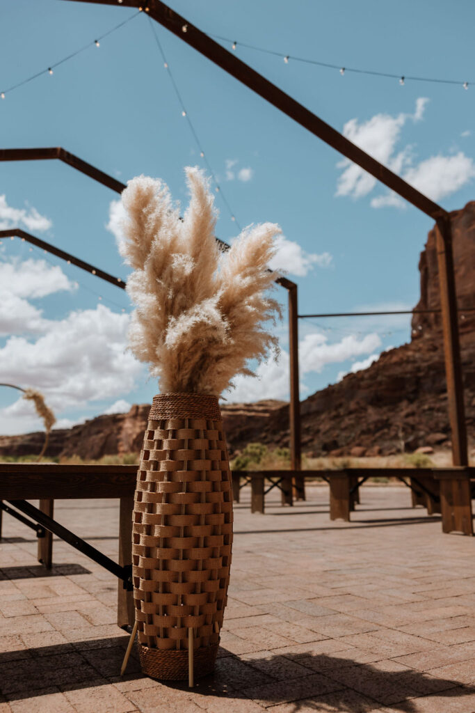 boho wedding decor at Red Earth Venue wedding