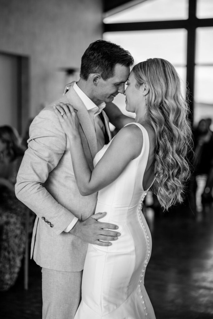 couple embraces at Moab elopement