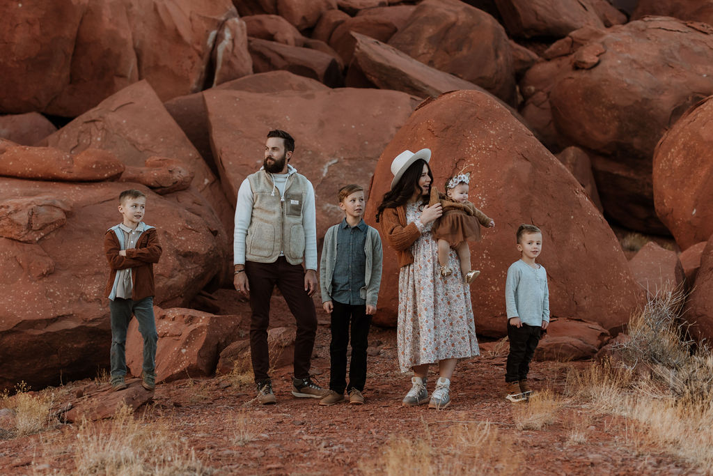 family photos in Moab desert