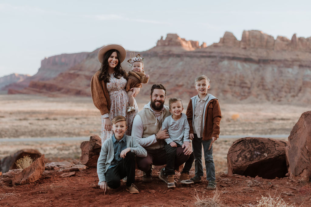 family photos in Moab desert