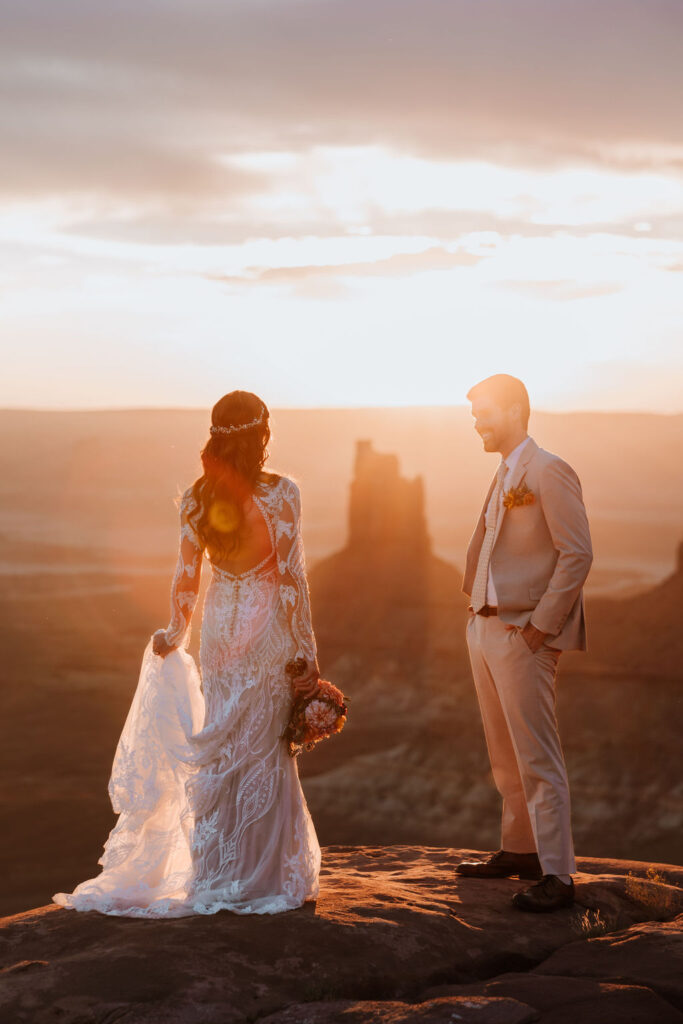 sunset elopement at Canyonlands National Park