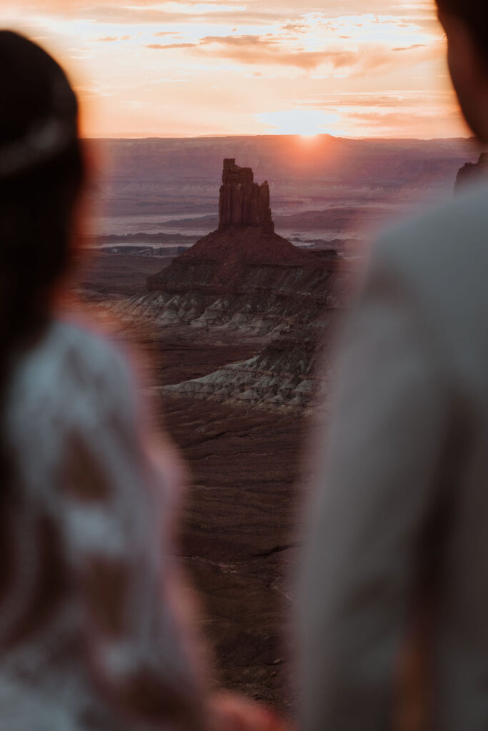 sunset elopement at Canyonlands National Park