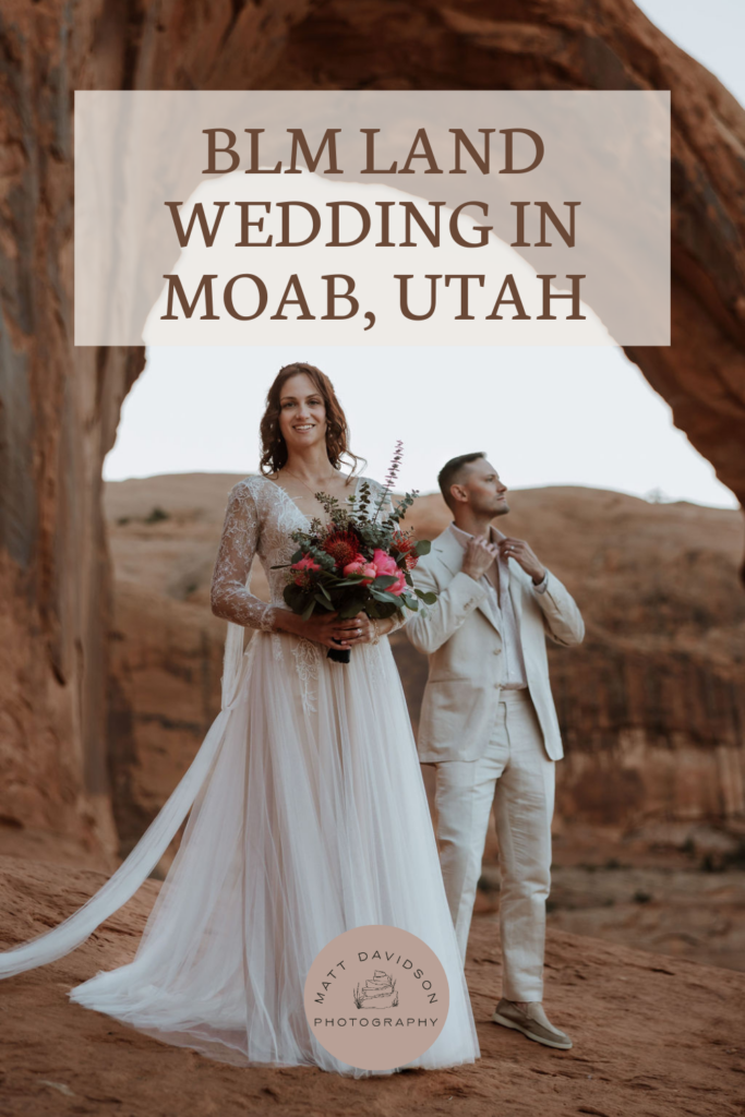 BLM land wedding in Moab