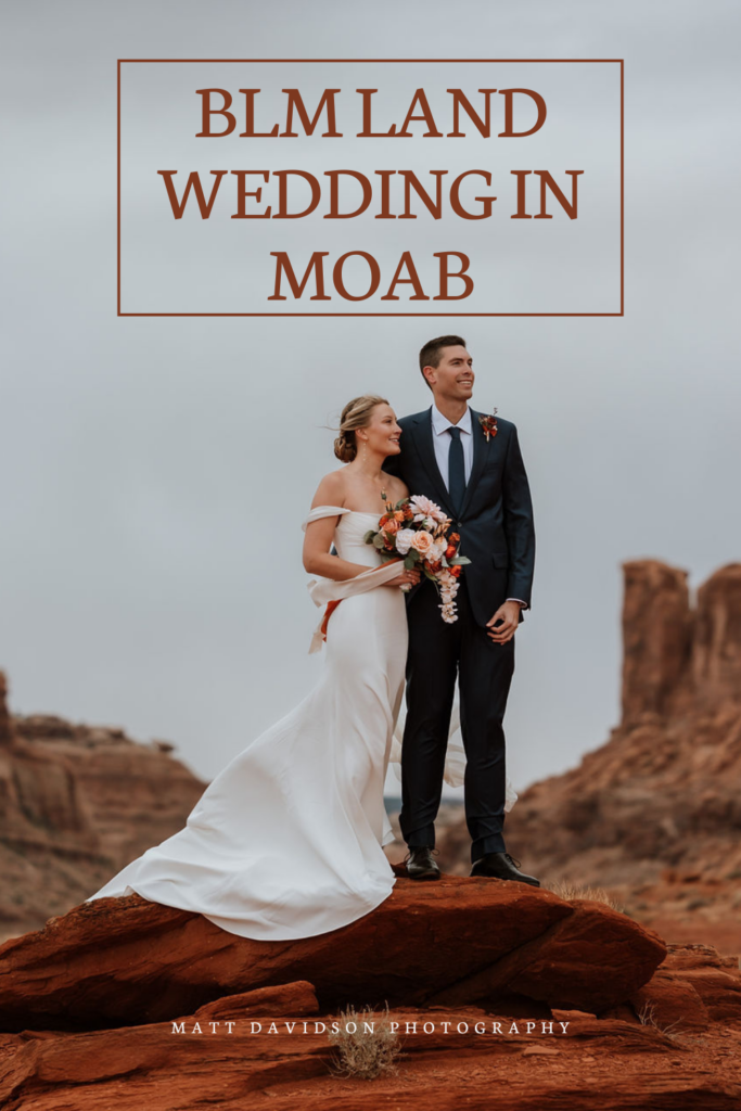 BLM land wedding in Moab