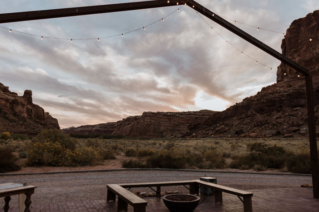 the red earth venue at sunset captured by a Moab photographer