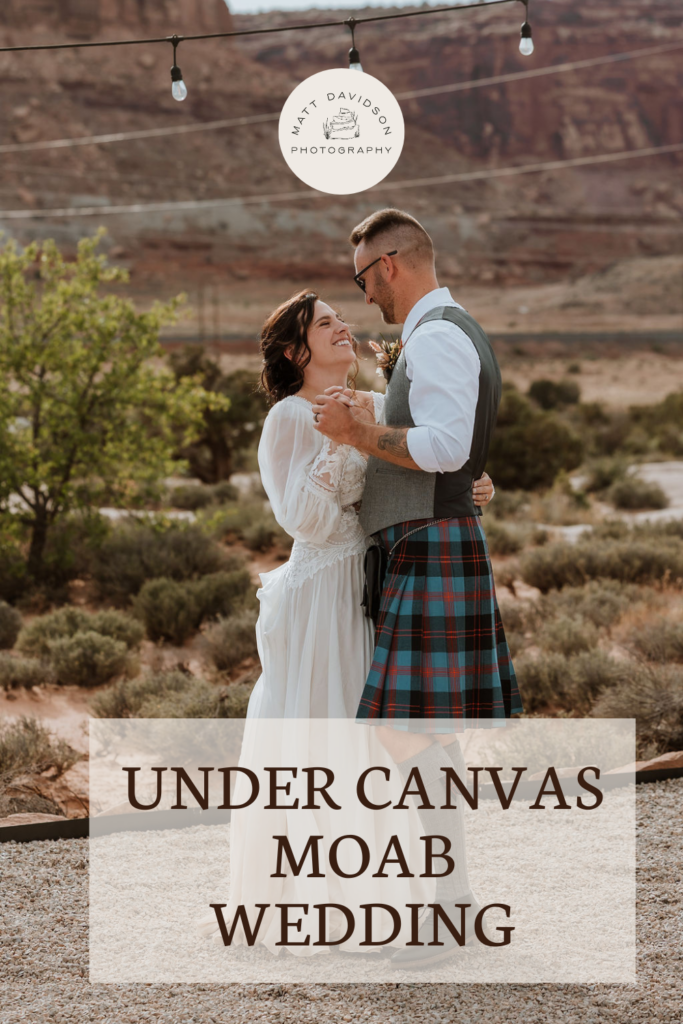 Under Canvas Moab wedding