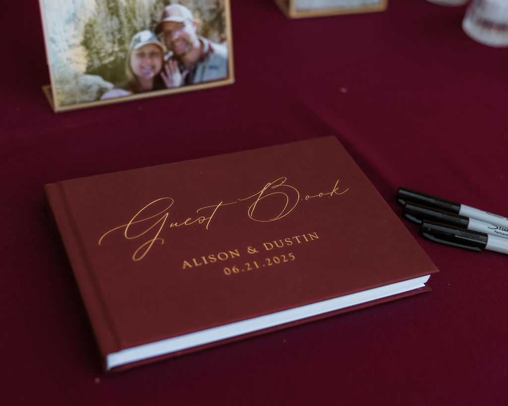 guest book and other decor